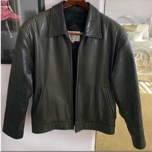 Men's Vintage Black Authentic Preimum Remy Leather Jacket Size 42